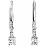 Eppi Stříbrné visací náušnice s 0.1ct lab-grown diamantem Noor E49076 – Zboží Mobilmania