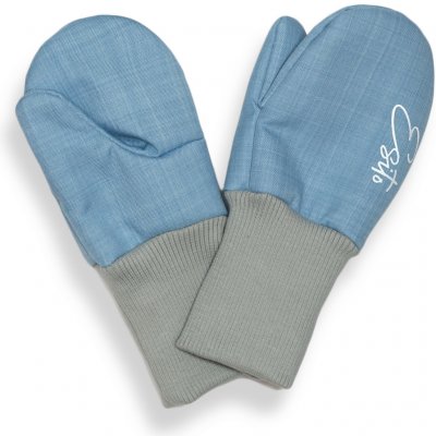 ESITO Zimní palcové rukavice softshell s beránkem Sky blue modrá – Zboží Dáma