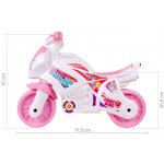 Teddies motorka růžovo-bílá plast 35x53x74cm – Sleviste.cz