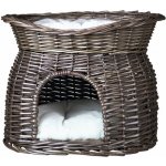 Trixie Proutěná bouda s odpočívadlem šedá 54 x 43 x 37 cm – Zbozi.Blesk.cz