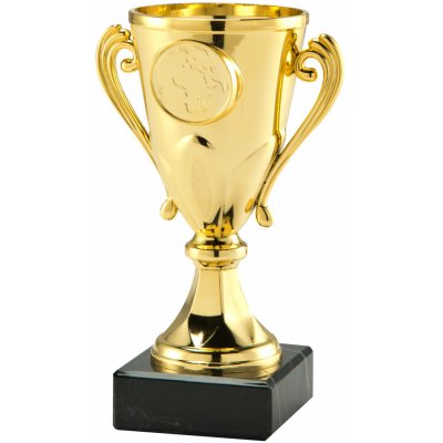 Pohár s uchy 15 cm 15 cm Zlatá – Zboží Dáma