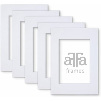 aFFa frames aFFa rámečky Passe Partout | Minimalistická podložka pod obrázky k vystavení fotografií, plakátů, diplomů | Karton, barevný, bílý, 40x50 cm | 5 kusů v sadě – Zboží Mobilmania