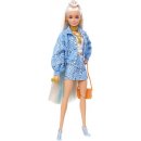 Panenky Barbie Barbie Extra Vzorovaná modrá sukně s bundou