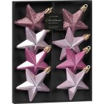 ozdoba vánoční HVĚZDA 6,5cm ZLA mix 8ks CAN210250 – Zboží Mobilmania