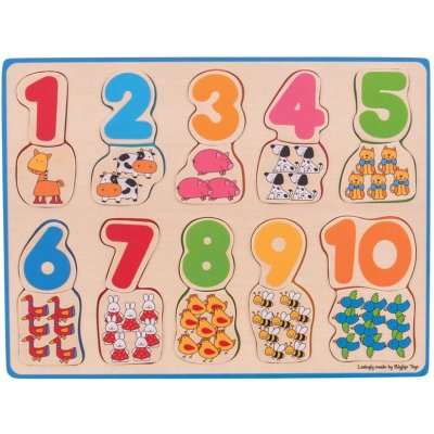 Bigjigs Toys Počítací puzzle 2 – Zboží Dáma