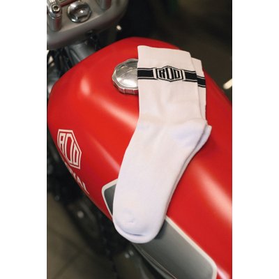ROD Motorcycles ponožky ROD bílé