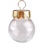Prima-obchod Baňka k dozdobení Ø4 cm barva 2 transparent zlatá
