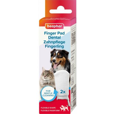 Beaphar zubní péče prstový kartáček pes a kočka 2 ks – Zboží Dáma