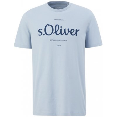 s.Oliver pánské triko s logem 205743250D1 modrá – Zboží Mobilmania