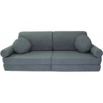Fimex Dětská modulární rozkládací pohovka NINO QUELLE – pohodlná sedačka a lůžko 80 x 180 cm VZOR: tmavě-šedá – Sleviste.cz
