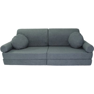 Fimex Dětská modulární rozkládací pohovka NINO QUELLE – pohodlná sedačka a lůžko 80 x 180 cm VZOR: tmavě-šedá – Sleviste.cz