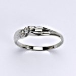 Čištín zlatý s briliantem diamantem bílé zlato T 1481 – Zboží Dáma