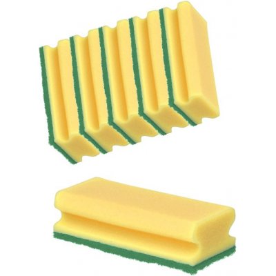 Houba GASTRO tvarovaná žlutá/zelená 5 ks 15,5x7x4,5 cm polyuretan – Zboží Mobilmania