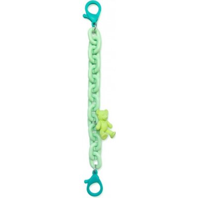 Šňůrka na mobil, přívěsek s medvídkem, barva zelená – Zboží Živě