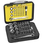 Stanley 1/4" 39-ti dílná sada bitů a hlavic s ráčnovým klíčem 1-13-907 – Zboží Mobilmania