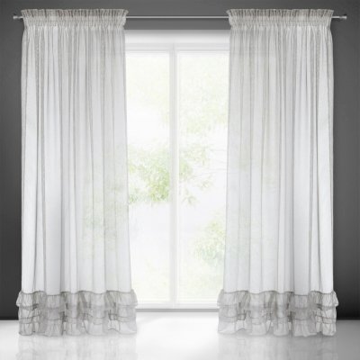 EUROFIRANY ZÁCLONA NA PÁSCE RAJA 140X270 CM ŠEDÁ – Hledejceny.cz