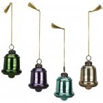 MADAM STOLTZ Skleněná vánoční ozdoba Christmas Bell Tyrkysová, multi barva, sklo – Hledejceny.cz
