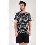 Vienetta MAN pánské pyžamo šortky Albert černá – Zboží Dáma