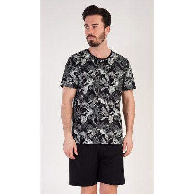 Vienetta MAN pánské pyžamo šortky Albert černá – Zboží Dáma