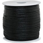 Černá, saténová šňůrka, 1mm – Zboží Dáma