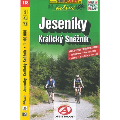 JESENÍKY KRÁLICKÝ SNĚŽNÍK 1:60 000 CYKLOMAPA 118 – Zboží Mobilmania