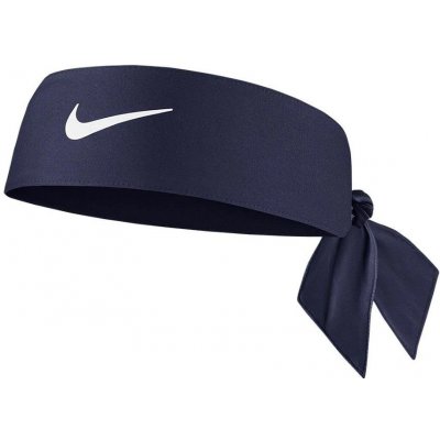 Nike Dri-Fit Head Tie 4.0 midnight navy/white – Zboží Mobilmania