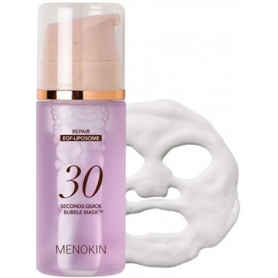 MENOKIN 30 Second Quick Bubble Mask 30 sekundové regenerační bublinkové sérum v masce s EGF liposomy pro obnovu pleti 95 ml – Sleviste.cz
