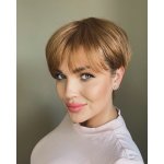 Zlatá pixie paruka z pravých a umělých vlasů Elodie – Zboží Dáma