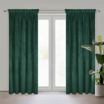 EUROFIRANY ZATEMŇOVACÍ ZÁVĚS NA PÁSCE VILLA 140X300 CM TMAVĚZELENÁ – Sleviste.cz