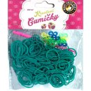 Loom Bands Pletací gumičky zelené 1 se třpytkami 200ks + háček