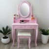 Dumdekorace Moderní se židlí v růžové barvě 15707