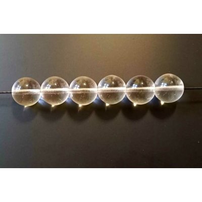 Skleněné mačkané kuličky 14mm krystal 6ks – Sleviste.cz