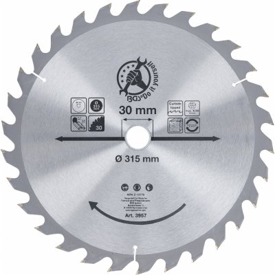 BGS Pilový kotouč ze slinutého karbidu 315 x 30 x 3.0 mm 30 zubů BS3957 – Zboží Mobilmania