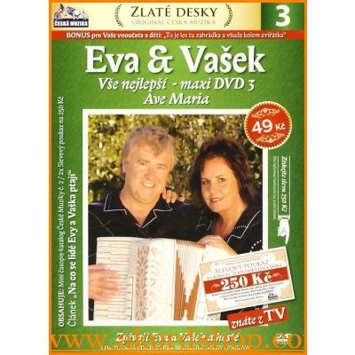 Eva a Vašek - Vše nejlepší - maxi DVD 3 Ave Maria DVD pošetka – Hledejceny.cz