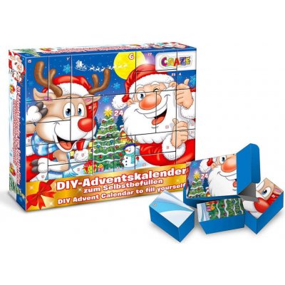 CRAZE Adventní kalendář s vlastní výplní DIY Santa Claus
