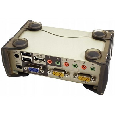 Aten CS-1732BC KVM switch USB Hub 2PC audio+USB-PS/2 – Zboží Živě