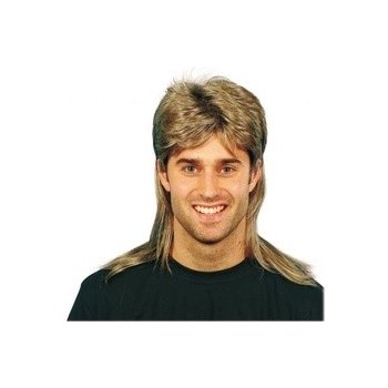 Pánská paruka 80-tá léta Mullet Jason hnědá a blond