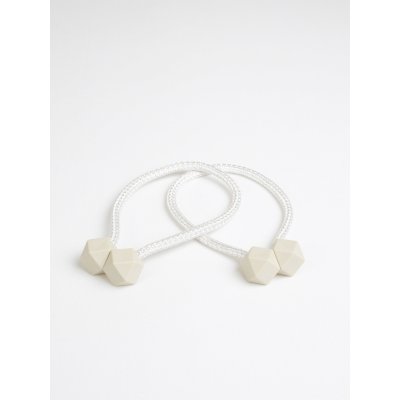 MKLuzkoviny.cz Magnetická spona na závěsy Regina (2ks) - bílá – Zboží Mobilmania