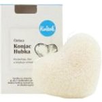 Kvitok konjak houbička ve tvaru srdce bílá – Zboží Dáma