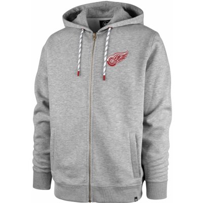 47 Brand NHL Detroit Red Wings Back Check Morris Full Zip Hood Slate Grey – Zboží Mobilmania