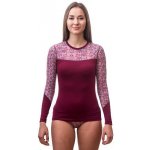 Sensor Merino Impress long sleeve fialová – Zboží Dáma