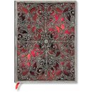 Garnet Softcover Flexis Ultra 176 Pg Unlined Silver Filigree Collection
