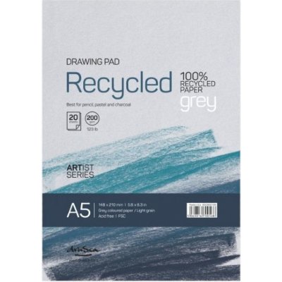 Drasca Art Skicák Recycled Drawing Pad šedý 200g m2 20 listů A5 – Hledejceny.cz