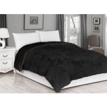 Universal Design Luxusní deka s dlouhým vlasem Černá 150x200