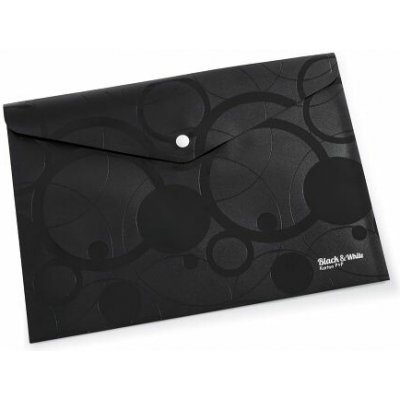 Psaníčko s drukem A4 Black and White černá – Zboží Živě