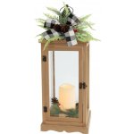MagicHome Vianoce Lucerna MagicHome Vánoce, LED teplá bílá, 3xAAA, časovač, hnědý, 20x20,5x51 cm, pohyblivý – Hledejceny.cz