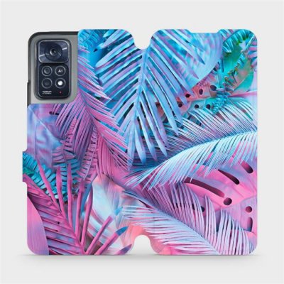 Mobiwear - Xiaomi Redmi Note 11 Pro 5G - MG10S Fialové a modré listy – Zboží Živě