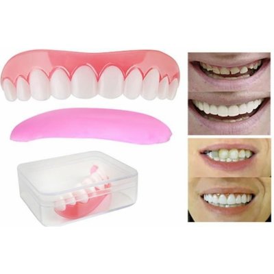 SMILE kosmetické zuby Umělé perfektní úsměv krycí bílé zuby – Zboží Dáma