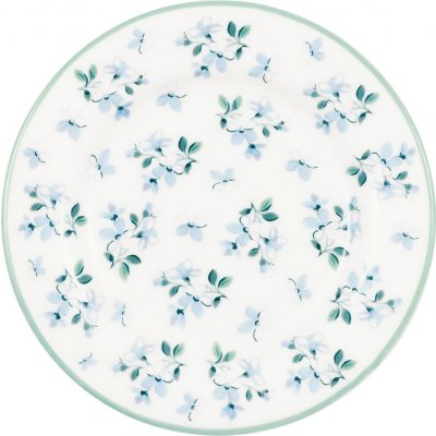 Green Gate Dezertní talířek Alaia White 15 cm, modrá barva, porcelán – Zbozi.Blesk.cz