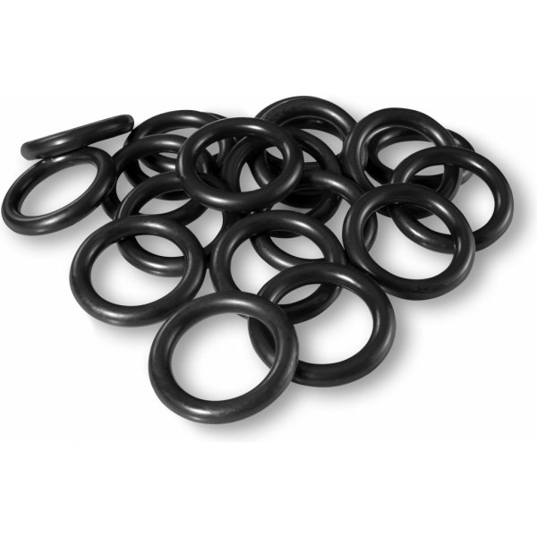 Záclona Wooline Plastové kroužky na záclony černé